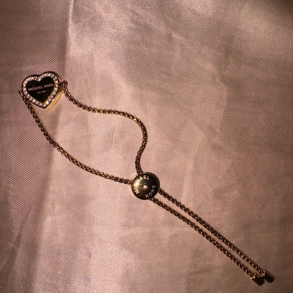 Michael Kors Gold Heart Charm Bracelet - Picture 3 of 4